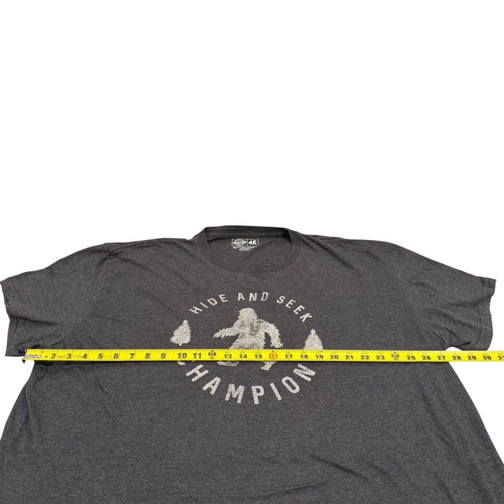 Crazy Dog Bigfoot Hide and Seek Champion Gray Graphic T-Shirt Mens 4X Sasquatch - Picture 5 of 6